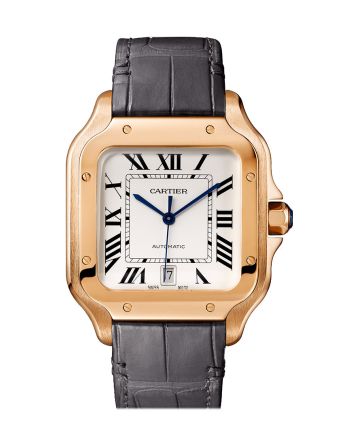 Cartier Rose Gold  Santos Silver Dial WGSA0019