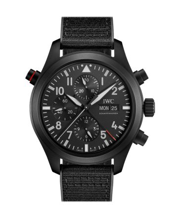 IWC Pilot DOUBLE Chronogragh Black Dial Watch IW371815