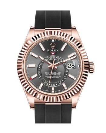 ROLEX Sky-Dweller 42 Rhodium Dial 18K Rose Gold Men's Watch 326235