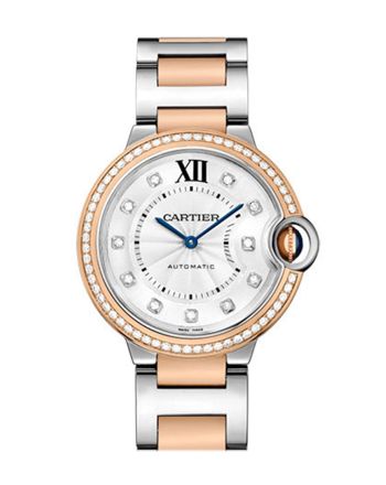 Cartier Ballon Bleu 36MM Diamond Dial Steel Rose Gold W3BB0004