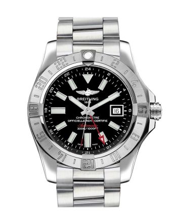 Breitling Avenger II GMT Black Stick Dial Steel Men's Watch A3239011/BC35-170A