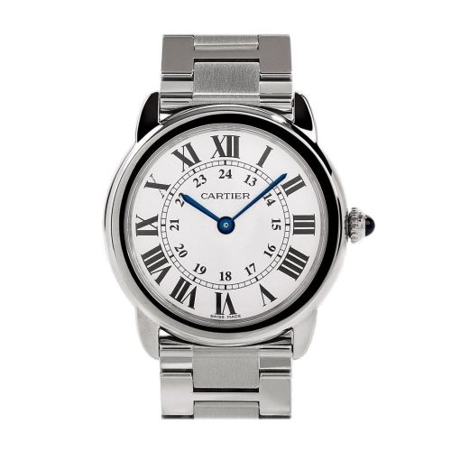 Cartier Rondo Solo Small Silver Dial Ladies Watch W6701004