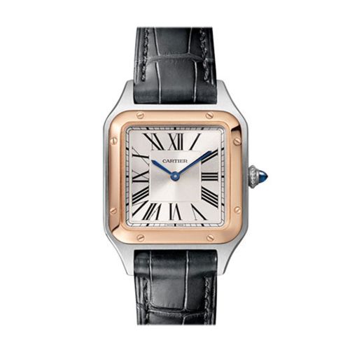 Cartier Santos Dumont Steel Rose Gold W2SA0012