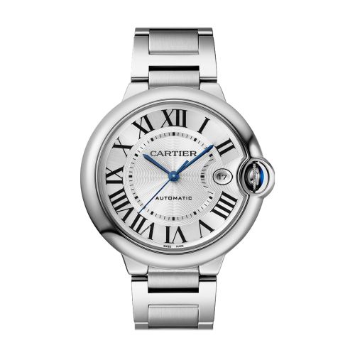 Cartier Ballon Bleu 44mm Bracelet Silver Dial WSBB0040