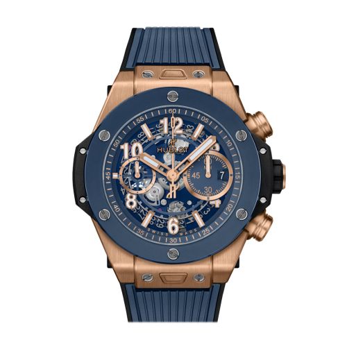 Hublot Big Bang Unico King Gold Blue Ceramic 42mm Watch 421.OL.5180.RX